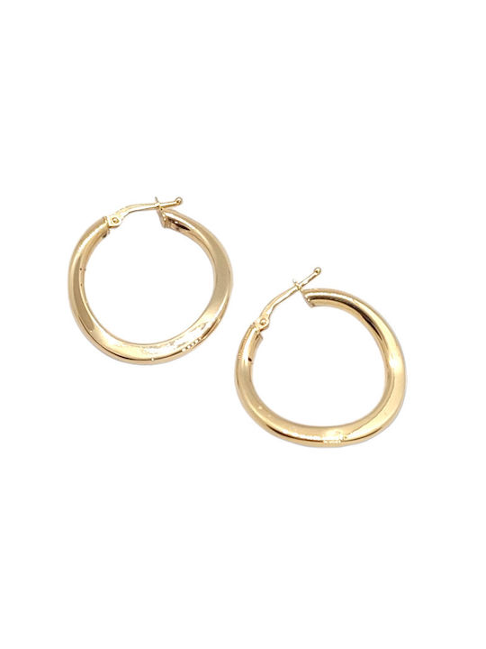 Rubini Earrings Hoops made of Gold 14K