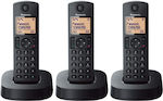 Panasonic KX-TGC313SPB Cordless Phone Trio Black