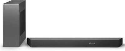 Philips TAB8507B Soundbar 300W 3.1 mit Kabelloser Subwoofer und Fernbedienung Schwarz