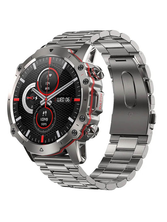 Microwear AK56 Smartwatch with Heart Rate Monitor (Silver)