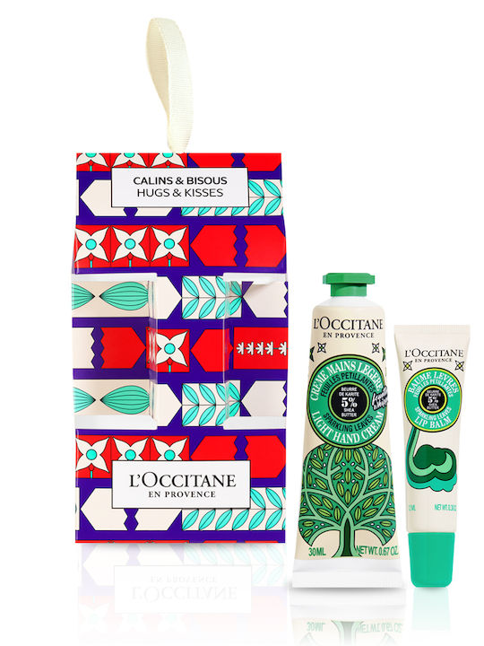 L'Occitane Holiday Hugs & Kisses Sparkling Leaves Комплект за грижа за кожата за Хидратация