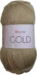 YarnArt Gold Μεταλλικό Μεικτό Μπεζ με Χρυσό 400...