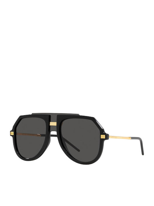 Dolce & Gabbana Мъжки Слънчеви Очила с Черна Пластмасова Рамка и Сиви Стъкла DG6195 501/87