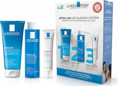 La Roche Posay Effaclar 3-step Anti Blemish System Seturi de Îngrijire a Pielii pentru Facial Cleaning și against Acne cu Face Cleanser , Face Cream și Lotion 440ml