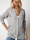 Concept Women's Knitted Cardigan Grey colour
