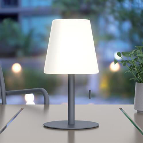 Xanlite Μεταλλικό Πορτατίφ LED με Γκρι Καπέλο και Βάση