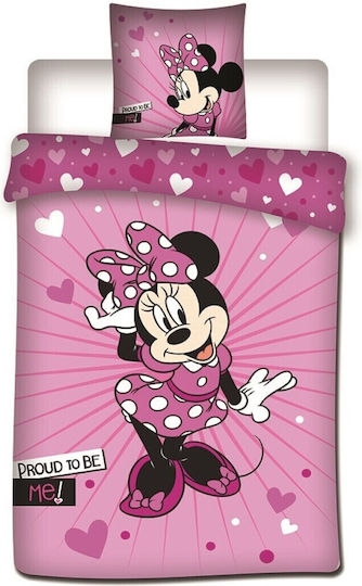 Disney Minnie Kids Duvet Cover Single Pink 140x200cm