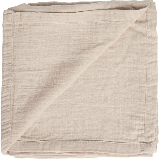 Bebejou Muslin Swaddle Wrap Sand Beige 110x110cm.