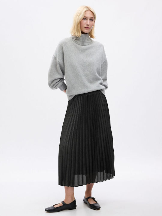 GAP Pleated Midi Skirt cast iron grey