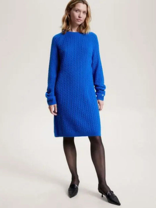 Tommy Hilfiger Mini Φόρεμα Πλεκτό Μπλε