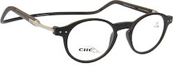 Clic Brooklyn Ochelari de citit +3.00 cu magnet în culoarea Negru Brooklyn CLBROOKCBXFNN.300