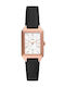 Fossil Raquel Γυναικείο Ρολόι 26mm Μπαταρίας με Μαύρο Δερμάτινο Λουράκι