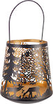 Bizzotto Christmas Metallic Black Lantern