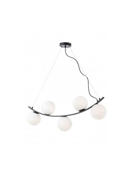 Redo Group Pendant Chandelier for 6 Bulbs E14, E.14 Black