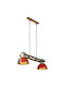 vidaXL Industrial Pendant Light Multicolour for 25 Bulbs E27 111x29cm