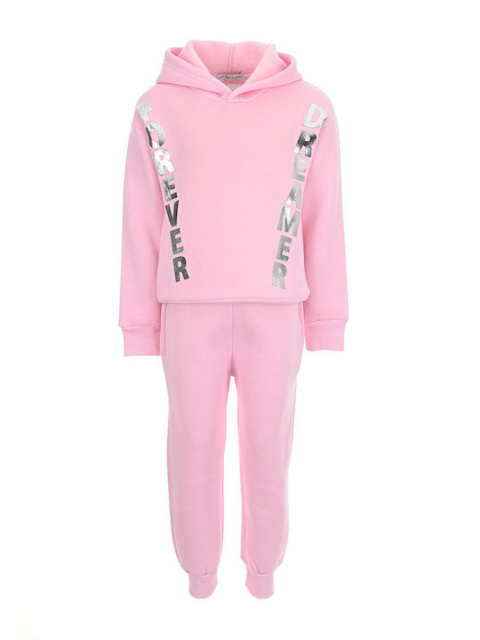 Action Sportswear Παιδικό Σετ Φόρμας ροζ