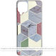 Techsuit Marble Back Cover Silicone Purple (Oppo A17)