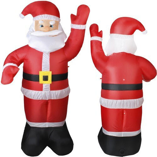Outdoor Inflatable Illuminated Santa Claus Electric Red 180cm