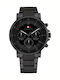 Tommy Hilfiger Tyson Ανδρικό Ρολόι 44mm Χρονογράφος Μπαταρίας με Μαύρο Μεταλλικό Μπρασελέ