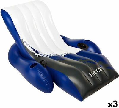 Intex Φουσκωτή Πολυθρόνα με Χειρολαβές Μπλε 180.3εκ. 3τμχ