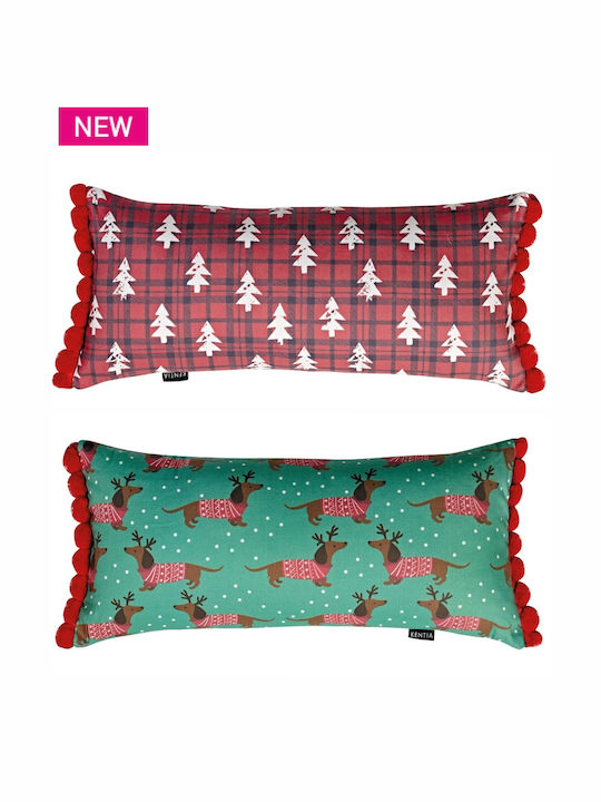 Kentia Christmas Decorative Pillow Rectangular ...