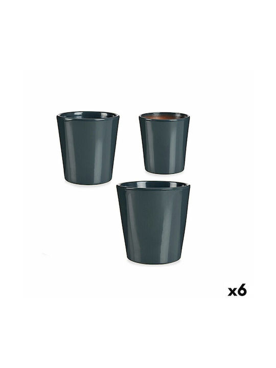 Ibergarden Flower Pot Set 6pcs Charcoal S3616784