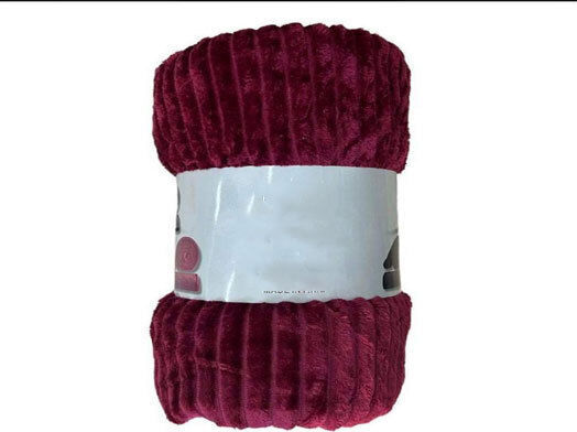 VS Home Fleece Blanket Double 220x240cm Burgundy