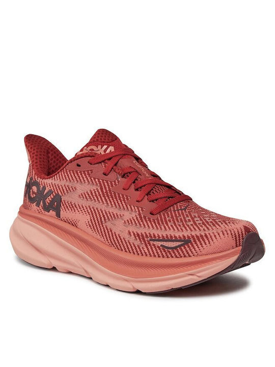 Hoka Clifton 9 Γυναικεία Αθλητικά Παπούτσια Running Κόκκινο