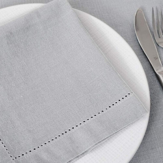 Atmosphera Πετσέτα Φαγητού Σετ 4τμχ Chambray Σετ Γκρι 40x40εκ. Atmosphera Πετσέτα Φαγητού Σετ 4τμχ Chambray Σετ Γκρι 40x40εκ.