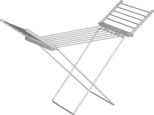 HomCom Aluminum Folding Electric Floor Clothes Drying Rack 144x53cm