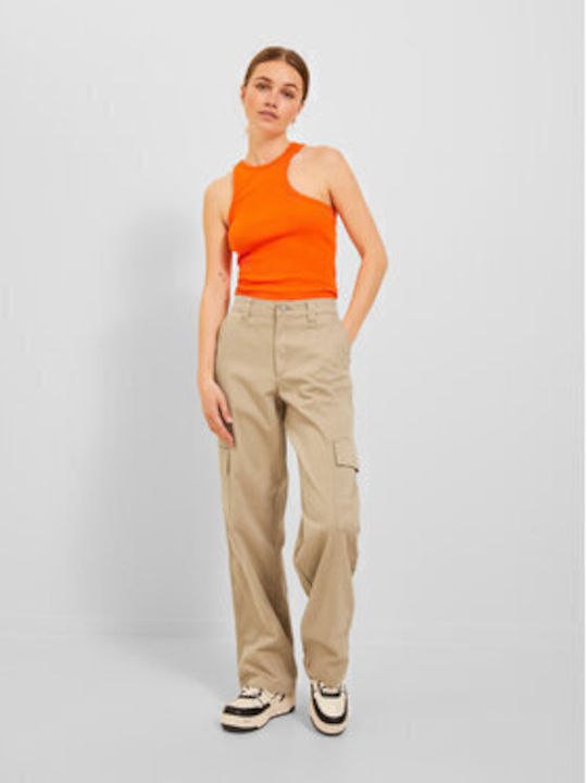 Jack & Jones Women's Fabric Trousers Regular Fi...