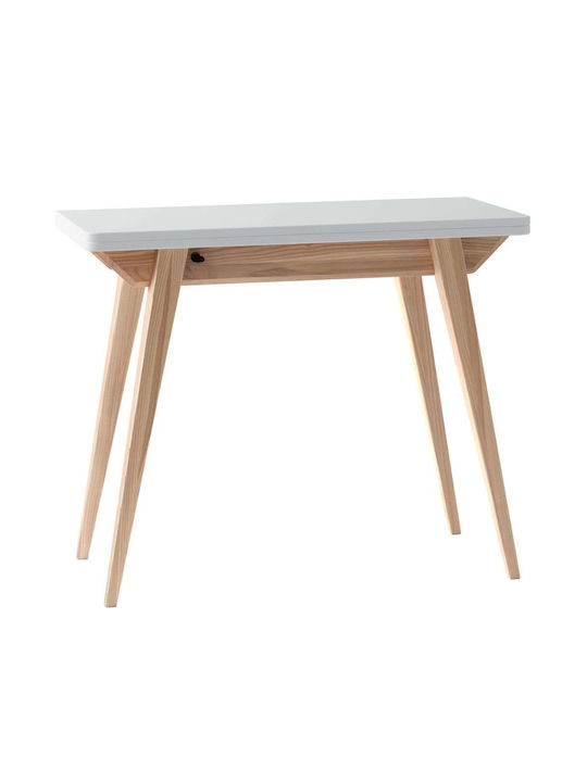 Envelope Table Extendable Wooden White 90(+45)x45x76cm