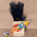 Christening Favor with Pencil Holder made of Wood 24pcs 8.5x8.5cm