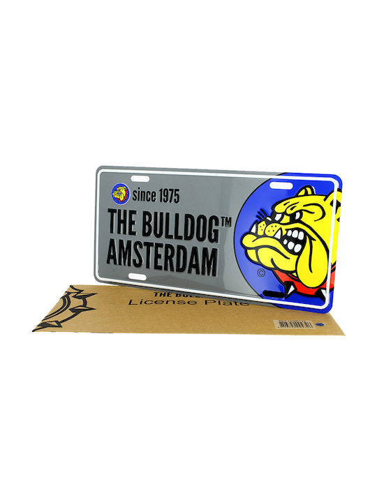 The Bulldog Amsterdam Wanddekoration License Plate Ασημί