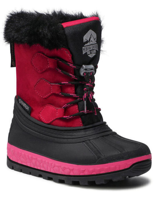 Cizme de Zăpadă Copii din Piele Fuchsia
