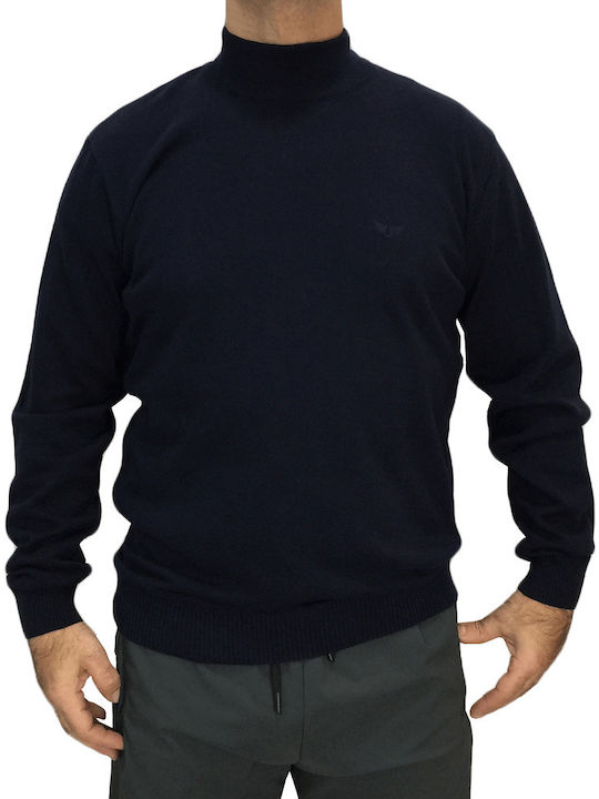 Side Effect Men's Long Sleeve Sweater Navy Blue