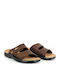 Leder Herrensandalen in Braun Farbe