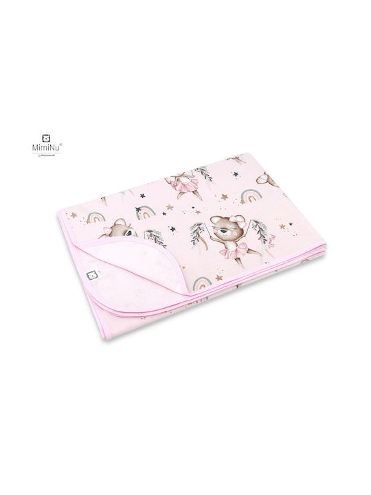 MimiNu Pătură Pepinieră Swaddling Roz Little Ballerina Pink 100x75 cm