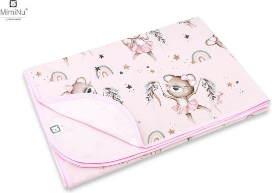 MimiNu Κουβέρτα Αγκαλιάς & Λίκνου Ροζ Little Ballerina Pink 100x75εκ.