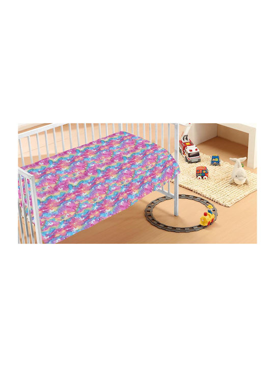 Dimcol Blanket Cot Fleece Pink Pink 110x70cm