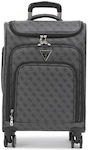 Guess Cabin Travel Suitcase Fabric Coal with 4 Wheels