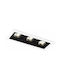 Rendl Light Studio Bondy III Rechteckig Metallisch Einbau Spot mit integriertem LED und Warmweißes Licht Weiß 25.5x10.3cm. 1Stück