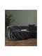 Makis Tselios Home Nola Three-Seater Sofa Throw Fur 180x300cm Dark Gray