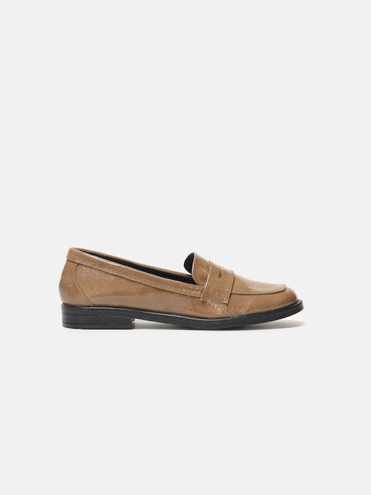 InShoes Γυναικεία Loafers σε Καφέ Χρώμα