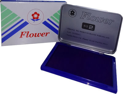 Flower Plate Stamp Blue