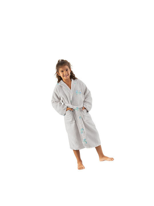 Saint Clair Kids Hooded Bathrobe Aqua