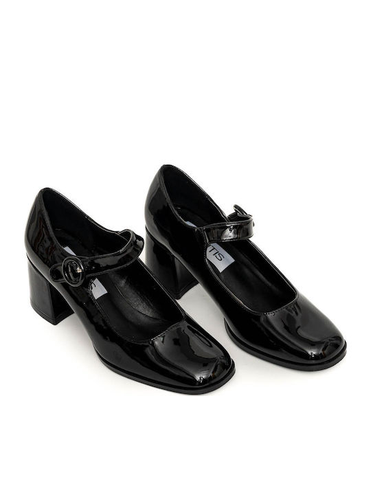 Anatomic Patent Leather Black Medium Heels