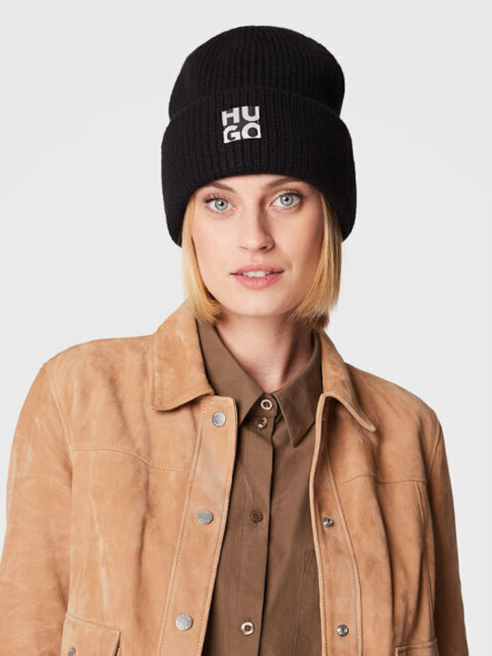 Hugo Boss X Beanie Unisex Căciulă Tricotat în culoarea Negru