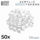 Green Stuff World Cube Tokens 10mm Transparent X50 Token 50τμχ