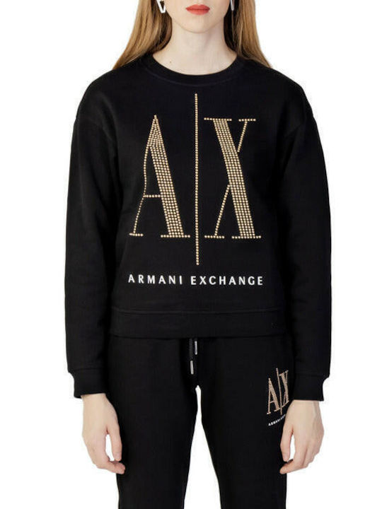 Armani Exchange Women's Long Sweatshirt Black